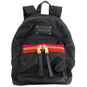 ADRIENNE VITTADINI • Black Nylon Mini Backpack School Bag